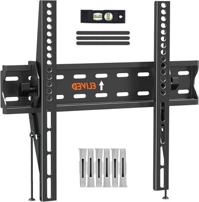 Ultra Slim TV Wandbeugel voor 26-60 Inch Flat of Curved LCD, LED, OLED TV's met VESA 75x75mm-400x400mm, Tot 45kg, Eenvoudig Verstelbare Kanteling