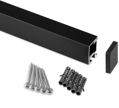 SOTECH Linero style keukenreling RVS look 1200 x 22 x 29 mm aluminium railingsysteem