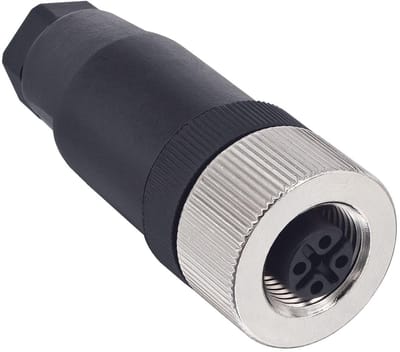 M12 5-polige Vrouwelijke Kabelconnector, Waterdicht IP67, Schroefdraad voor Industriële Toepassingen
