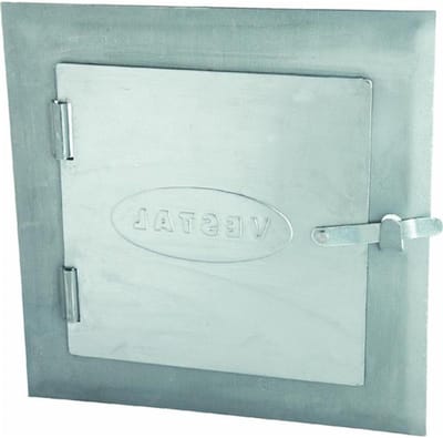 Deur Voor Schoorsteen - Klep Inspectie Luik - Schoorsteen Reinigen - Gegoten Ijzer - 20x20 cm - Zilver