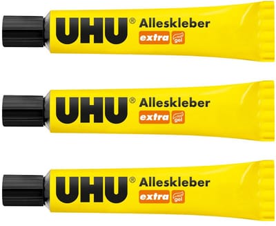 Alleslijm Extra - Universele Lijm - Snel en Schoon Plakken - Drupvrij Gellike Formule - 3 x 20 gram - Kristalhelder