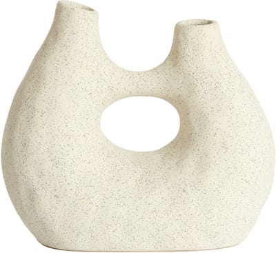 Light - Living Vaas Katha - Keramiek - Creme/Wit - 25 x 11 x 22 cm (BxHxD)
