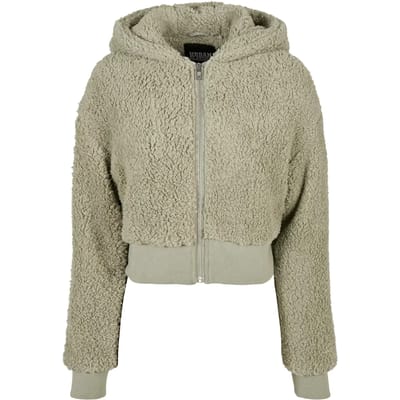 Urban Classics - Short Oversized Sherpa Jacket - L - Mintgroen