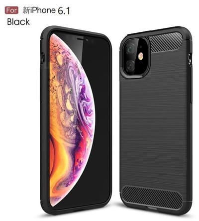 Ntech hoesje Hoesje Brushed TPU - Geschikt voor iPhone 11 - Matt Zwart