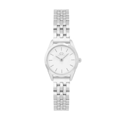 The Jewellery Salon Elegant Dameshorloge | Luxe & Tijdloos Design - Roestvrij Staal - Zilverkleurig - 19cm -