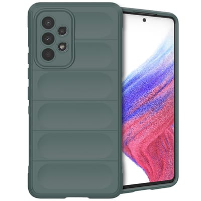 imoshion Hoesje - Geschikt voor Samsung Galaxy A53 - EasyGrip Backcover - Donkergroen