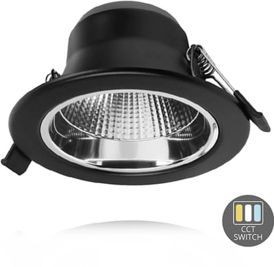 downlighter 10W 1000lm Ø113mm - zaagmaat Ø90mm IP20 - zwart (D2100-CM-TW)