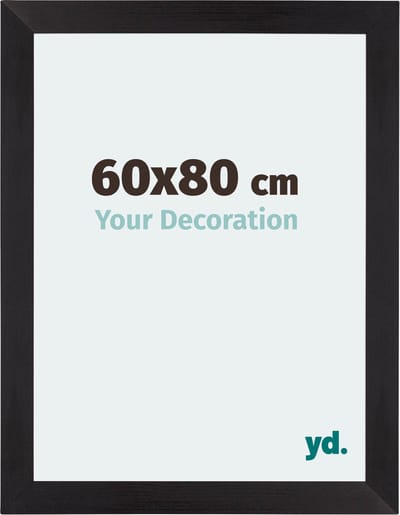 Your Decoration - Fotolijst 60x80 cm - MDF - Zwart Houtnerf - Mura