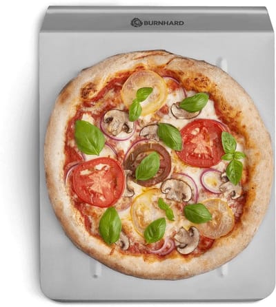 SnelShoppen - Pizzaschep RVS - Stevig Ontwerp voor Pizzastenen - Eenhandig Gebruik - Ideaal voor Oven & BBQ - Edelstaal Pizzaschep voor Perfecte Pizza