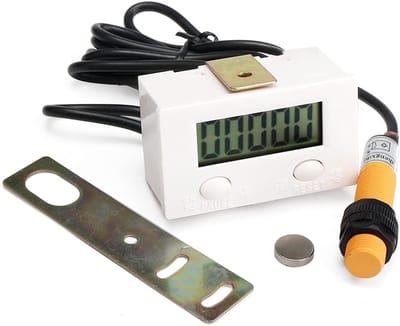 Digitale Teller - Elektronische Teller - Beweging Tellen - Magnetische Inductie - 0-99999 Tellingen - Wit