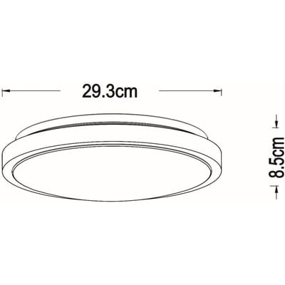 Lucide Plafondlamp Badkamer Dasher Zwart ⌀29,3cm 12w Met Sensor