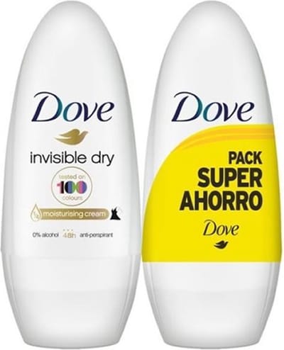 Dove - Deodorant - Roller - Invisible Dry - 50ml x 2