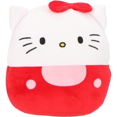 Hello Kitty Squishy 22 cm - Knuffel - Zachte stof - Rood