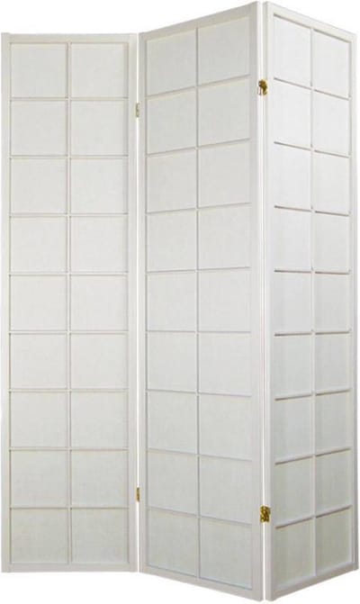 Fine Asianliving Japanse Kamerscherm B135xH180cm 3 Panelen Shoji Rijstpapier Wit