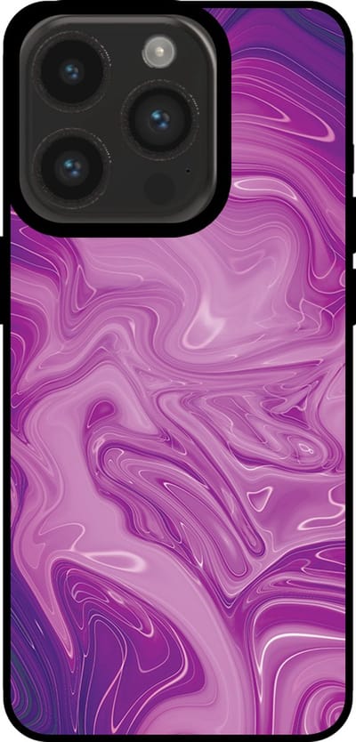 Smartphonica Telefoonhoesje voor iPhone 14 Pro met marmer opdruk - TPU backcover case marble design - Paars geschikt voor iPhone 14 Pro