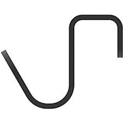 Kapstokhaken Functionals FRAME Raven Zwart, voor wandkapstok FRAME W, staal, zwart, 3 afzonderlijke haken