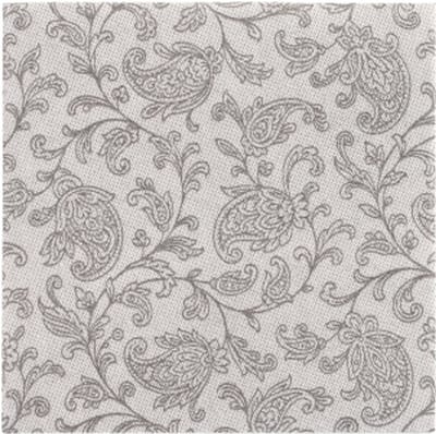 14x 20 Servetten ROYAL Collection 1/4 vouw 25 cm x 25 cm grijs Ornaments