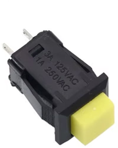 Schakelaar vierkant 10mm Momentary 250V/1A D-429A self-Lock