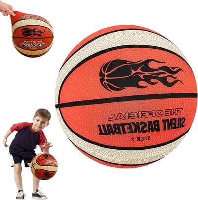 Basketbal met Stille Schoten, Maat 7, Hoogwaardige Schuim, Ideaal voor Training en Spel voor Kinderen en Volwassenen