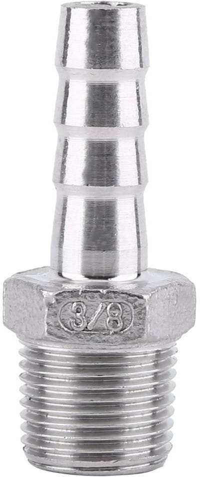 Dailygoods- Slangfitting Roestvrij Staal SS304 - Slangtuleconnector - Buitendraad - Weerhaak - BSPT 1/8"~3/4" - Lange levensduur - Slangaansluiting