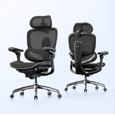 SIHOO Doro C300 V2 Ergonomische Bureaustoel - Dubbele Dynamische Lendesteun - 6D Gecoördineerde Armleuningen - Verstelbaar voor Werk en Gaming - Zwart