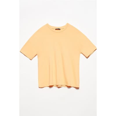 Dames Katoenen Crew Neck T-Shirt