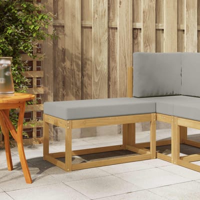 vidaXL - Buitenstoel - Bank - Massief - Acacia - Hout - Wit