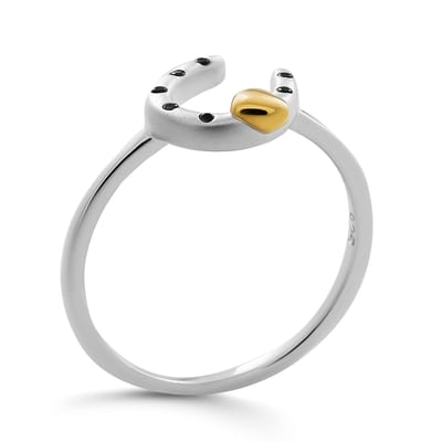 Orphelia 'Aurora' Dames 925 Sterling Zilveren Ring - Zilver/Goud ZR-7525