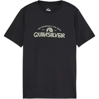 Quiksilver Evo Vista Logo T-shirt Met Korte Mouwen Zwart 14 Years Jongen