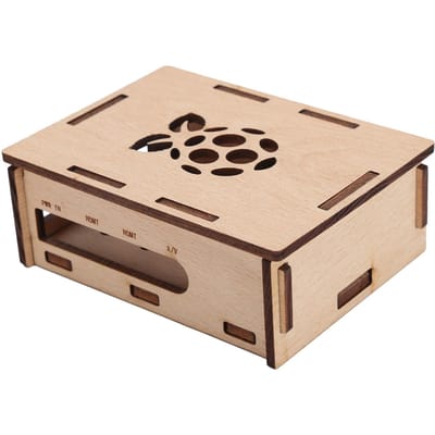 Boîtier en Bois Haut de Gamme Importé Non Assemblé Boîte Extérieure Pouvant Ajouter un Dissipateur Thermique pour la Protection du RasPi 4 Modèle B