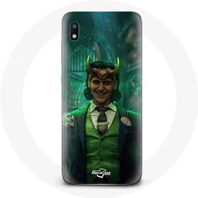 Coque maniacase pour Samsung Galaxy A10 Loki Thor Ragnarok avec Casque Affiche Personnage Série Saison 1 noir