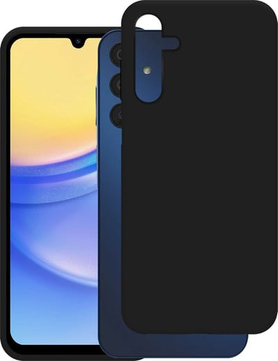 Cazy hoesje geschikt voor Samsung Galaxy A15 (4G/5G) Hoesje Siliconen - Flexibele Case - Zwart