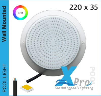 XPRO POOL | Zwembadlamp Opbouw LED |12V AC | 35W | RGB