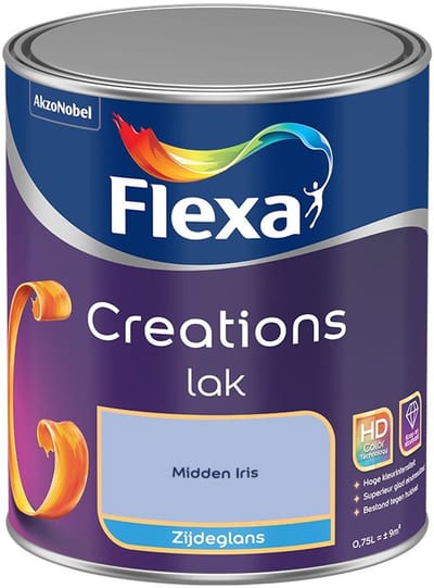 Flexa - Creations Lak Zijdeglans - Midden Iris - Mengverf - 750 Ml