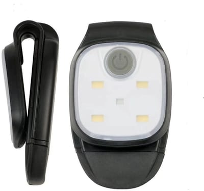 longziming -Set van 2 LED Cliplampen – Oplaadbare USB Veiligheidslampen voor Hardlopen, Joggen, Camping en Vissen – Waterdichte, Knipperende Koplamp voor Rugzakken, Kleding en Sportaccessoires