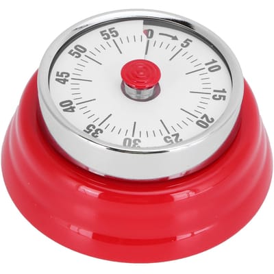 Magnetische Keukentimer Handmatige Mechanische Alarm Koken Aftel Herinnering voor Tijdmanagement Visueel white