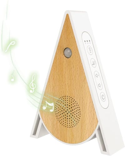 Geluidsmachine - Slaapbox Ontspanning - Rustgevende Sfeer - Bewegingsmelder Natuurgeluiden - 11.9 cm x 15.8 cm - Wit