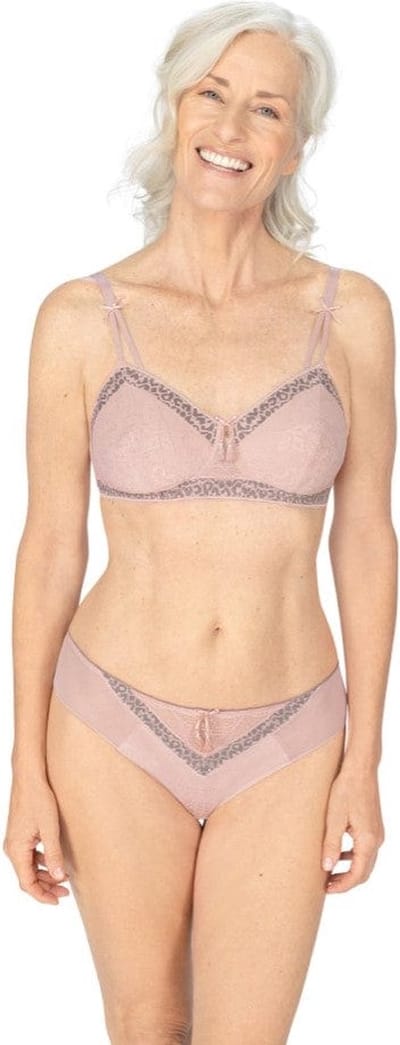 Amoena Cherish SB Prothese Bh Cher SB C0585 - dusky pink/light grey - maat EU 75D / FR 90D