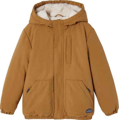 Vertbaudet Ripstop parka met imitatiebontvoering voor jongens