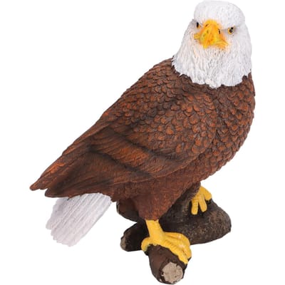 Standbeeld Hoofd Draaiende Stijl Bald Eagle Rijke Details Stabiel Duurzaam Hars Patriottische Adelaar Figurine voor brown