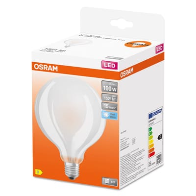 OSRAM 4058075605848 LED-lamp Energielabel D (A - G) E27 Bol 11 W = 100 W Neutraalwit (Ø x l) 95 mm x 135 mm 1 stuk(s)