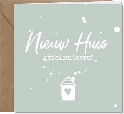Tallies Cards - Nieuw Huis - Color & White wenskaarten
