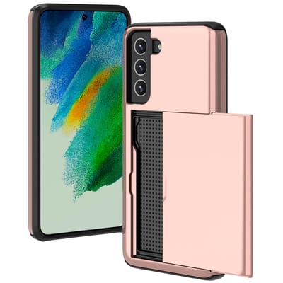 imoshion Hoesje met Pasjeshouder - Geschikt voor Samsung Galaxy S21 FE - Rosé Goud
