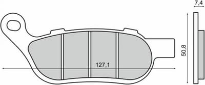 Plaquette de frein Sinter pour Moto Harley Davidson 1690 Fxdb 2014 à 2015 GXM / AR Neuf