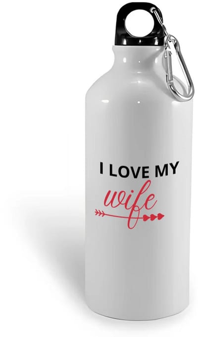 Hacebo® - I love my wife waterfles - Liefde - je vrouw - Valentijnsdag - verjaardagscadeau - cadeau voor vriendin - water fles - 400ML