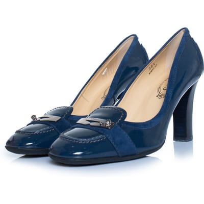Tod's, leren loafers met lakafwerking