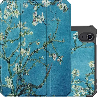 Hoes - Geschikt voor Apple iPad Mini 6 (2021) - 8.3 inch - 6e Generatie - Dun & Stevig - Trifold Bookcase - Hard Cover Case - Met Uitsparing Geschikt voor Apple Pencil - Hardcover Book - Tablet Hoesje - Bloesem