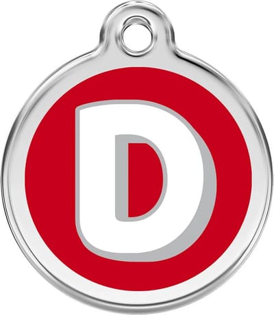 Red Dingo Hondenpenning 20 mm letter D