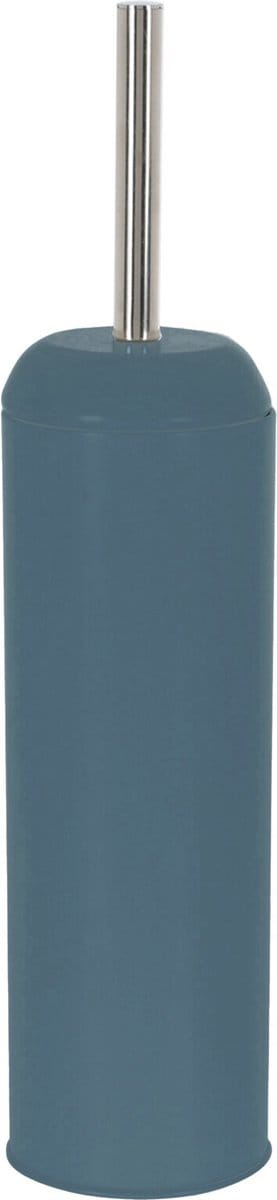 Excellent Houseware Toiletborstel met houder rond navy - staal - 40cm - praktisch