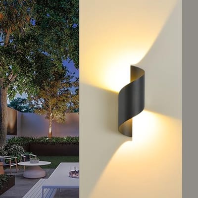 Moderne Waterdichte Led-wandlamp voor Binnen en Buiten, 10W, Warmwit, Up-Down Wandverlichting, Aluminium